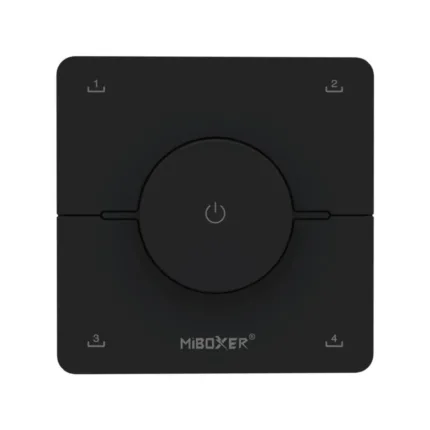 MiBoxer K0 Telecomanda de Perete Rotativa 4 scene Monocolor/Dual White 2.4Ghz, Negru