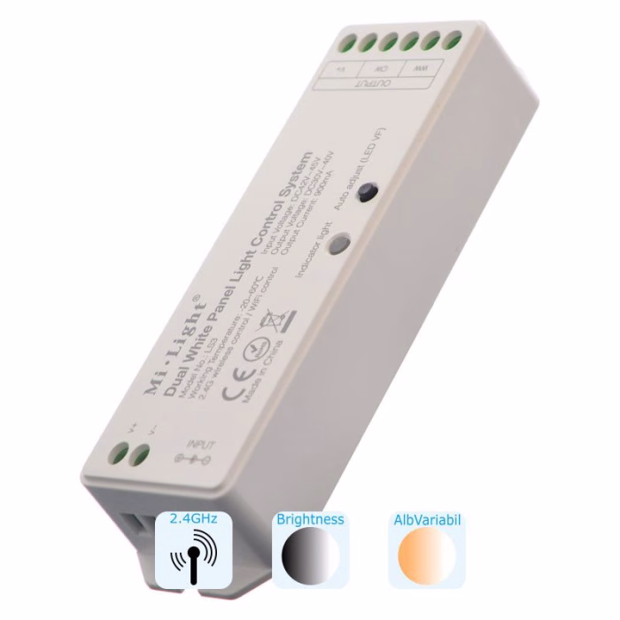 Controler inteligent 2.4GHz Wireless RF pentru Panou LED Alb Variabil Mi-Light 2 Canale LS3 - imagine 4