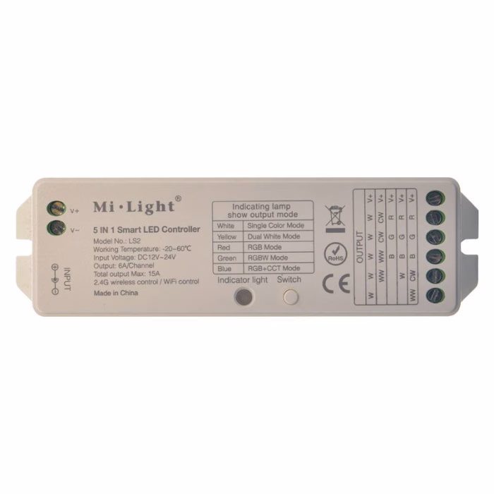Miboxer LS2 Controler inteligent universal 5in1 2.4GHz Wireless RF pentru banda LED RGB, RGBW si RGBWW 15A - imagine 3