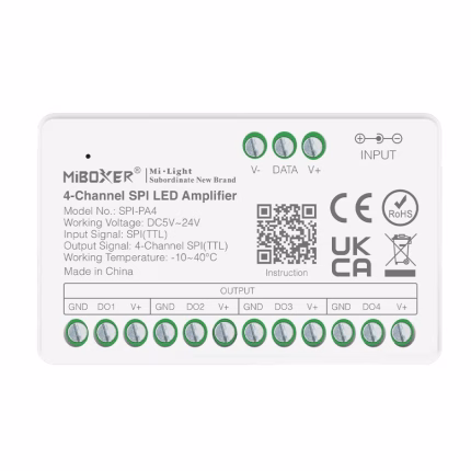 MiBoxer SPI-PA4 Amplificator 4 Canale LED Digital